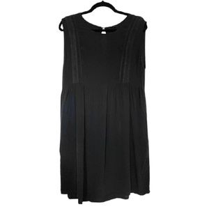 Loft black dress with lace detail